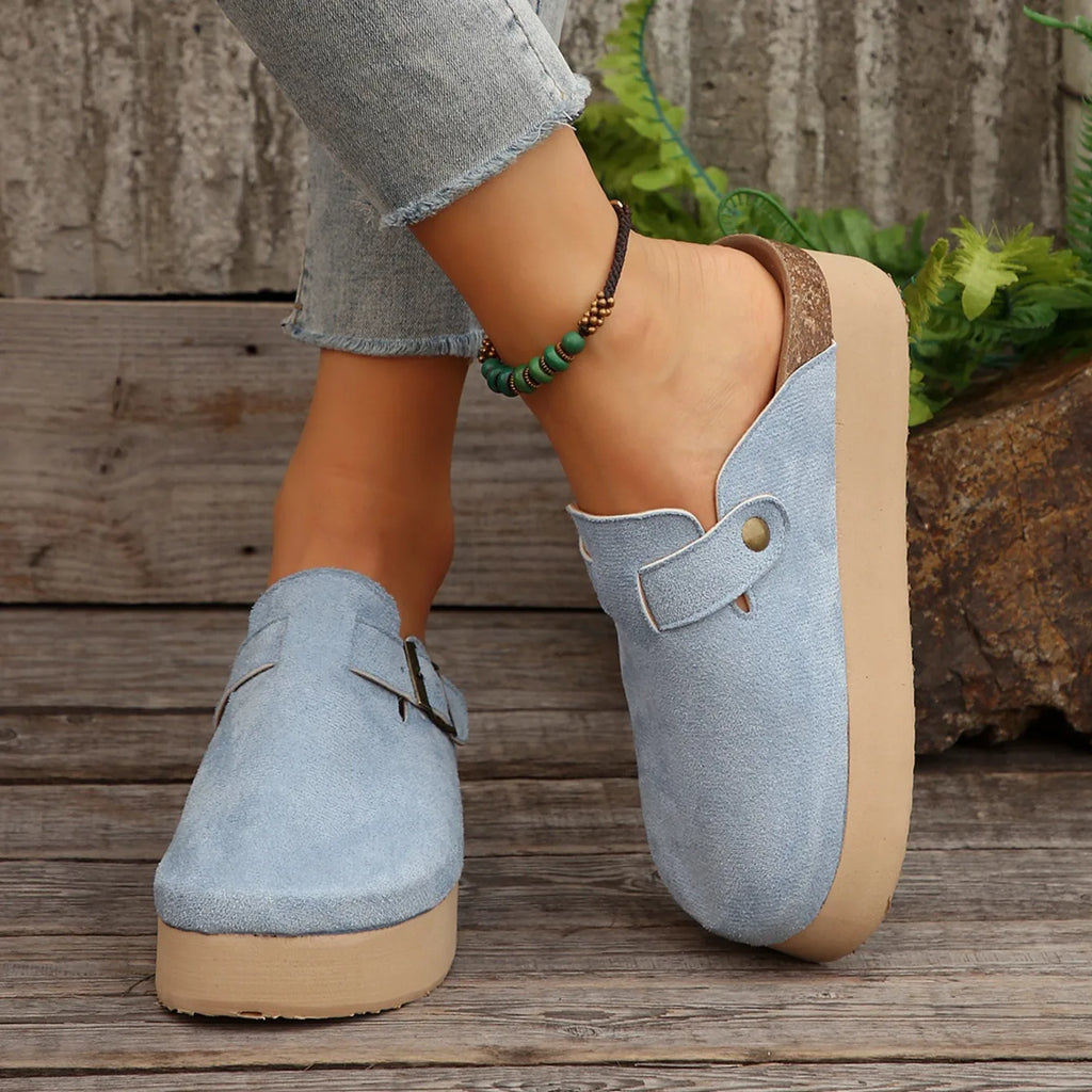 Platform Clogs with Buckle