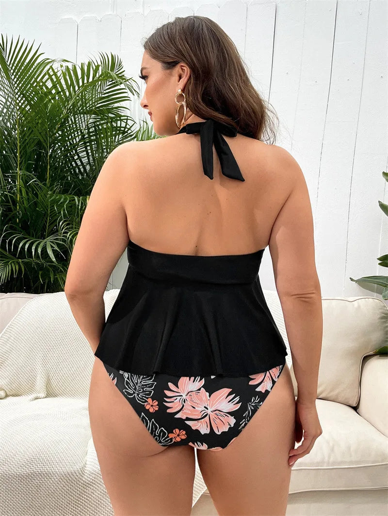Tankini Top&High Waist Bikini Bottoms