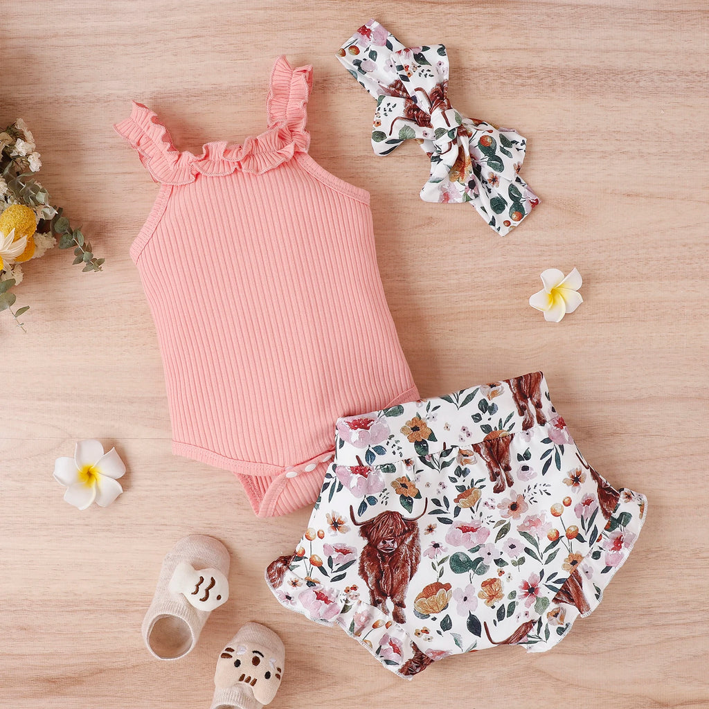Baby Girl Summer Set-With Headband