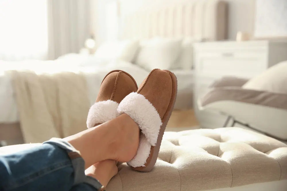 House Slippers with Fur