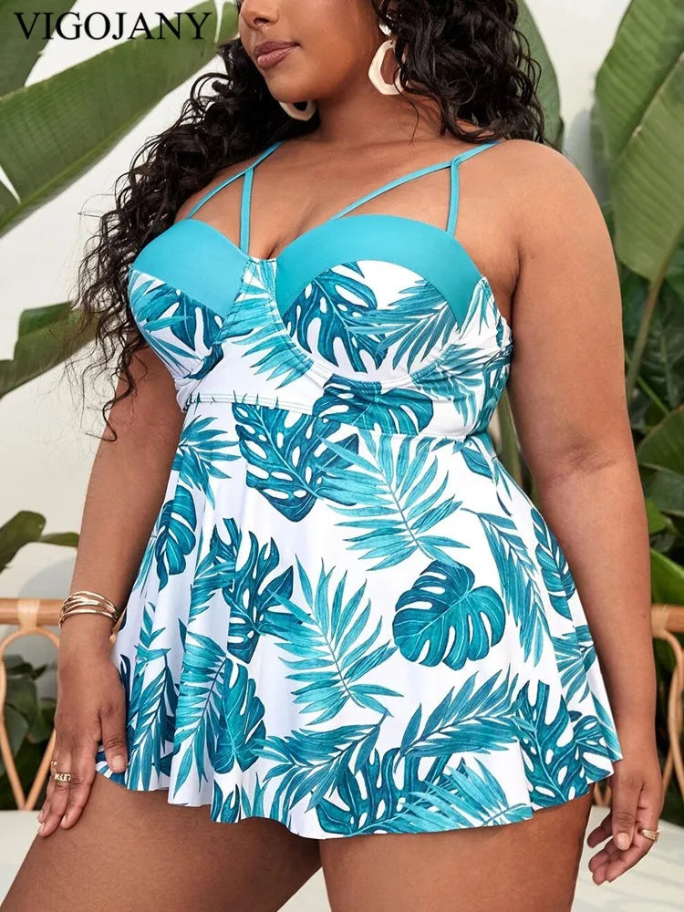 Tankini Top&High Waist Bikini Bottoms