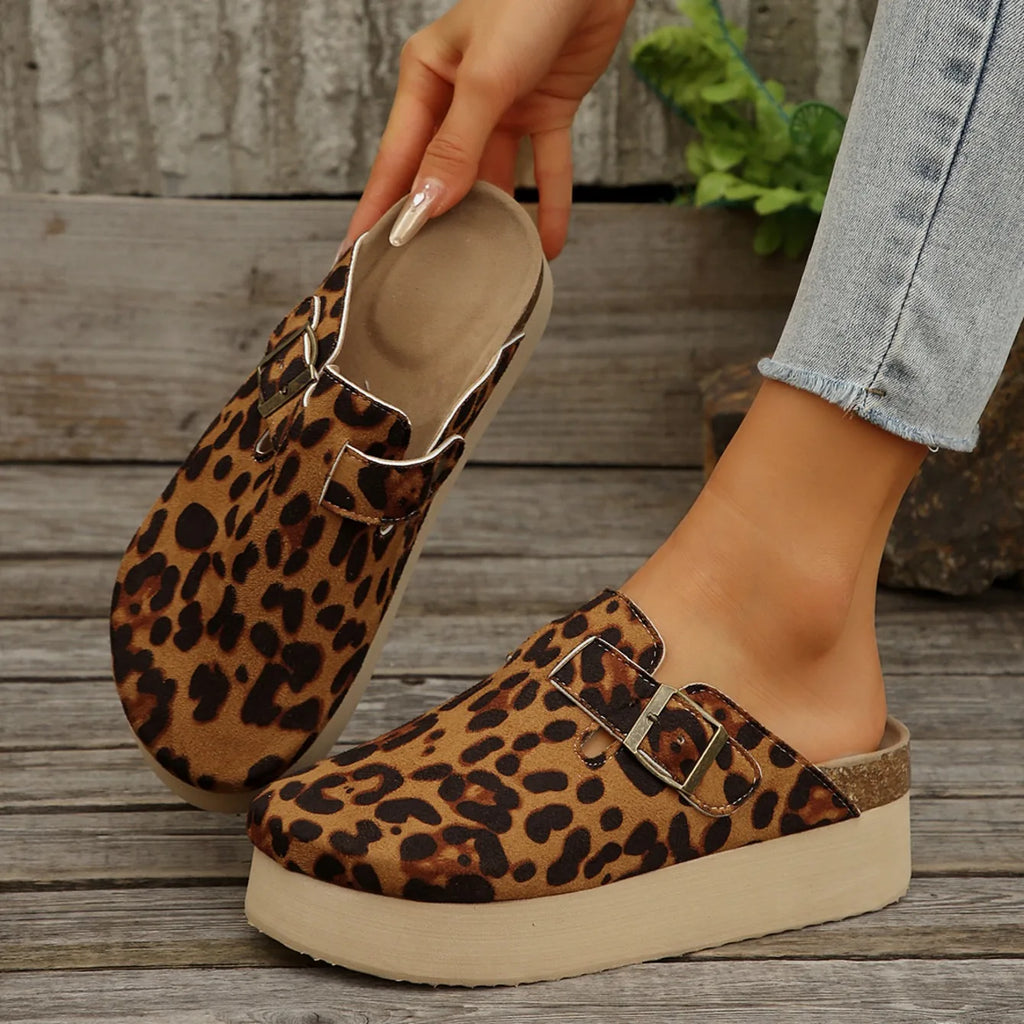 Platform Clogs with Buckle