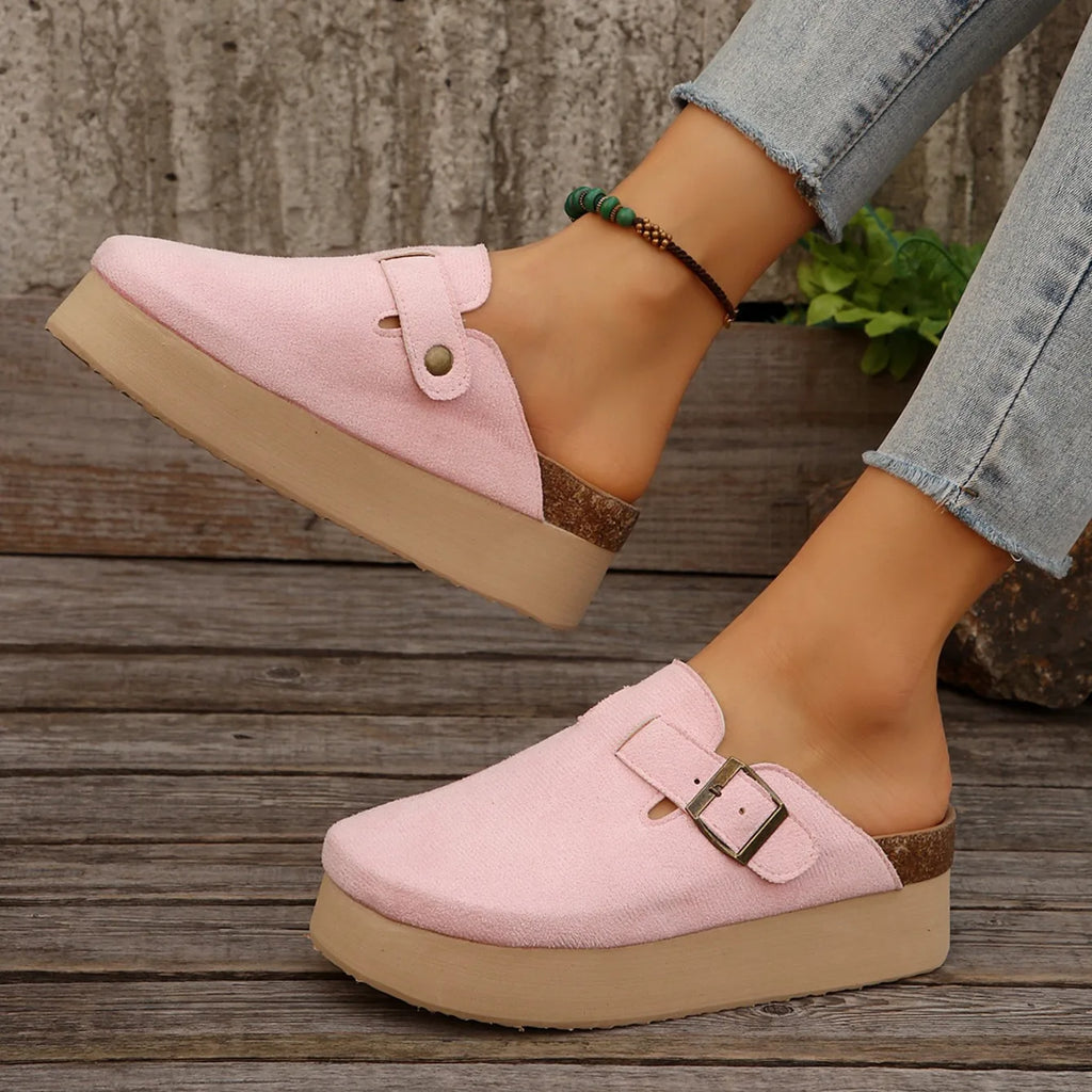 Platform Clogs with Buckle