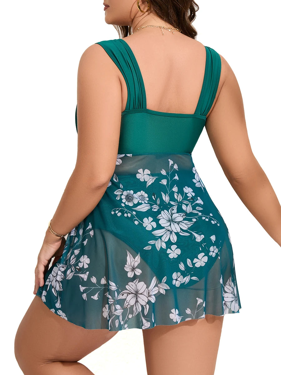 Tankini Top& High Waist Bikini Bottoms