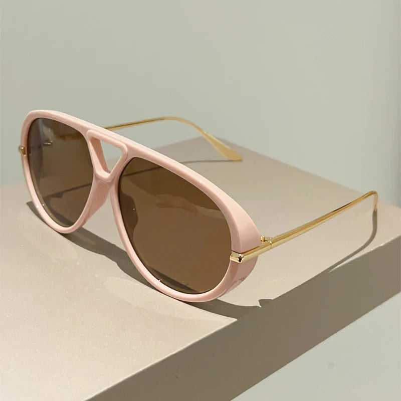 Thick Frame Aviator Sunglasses