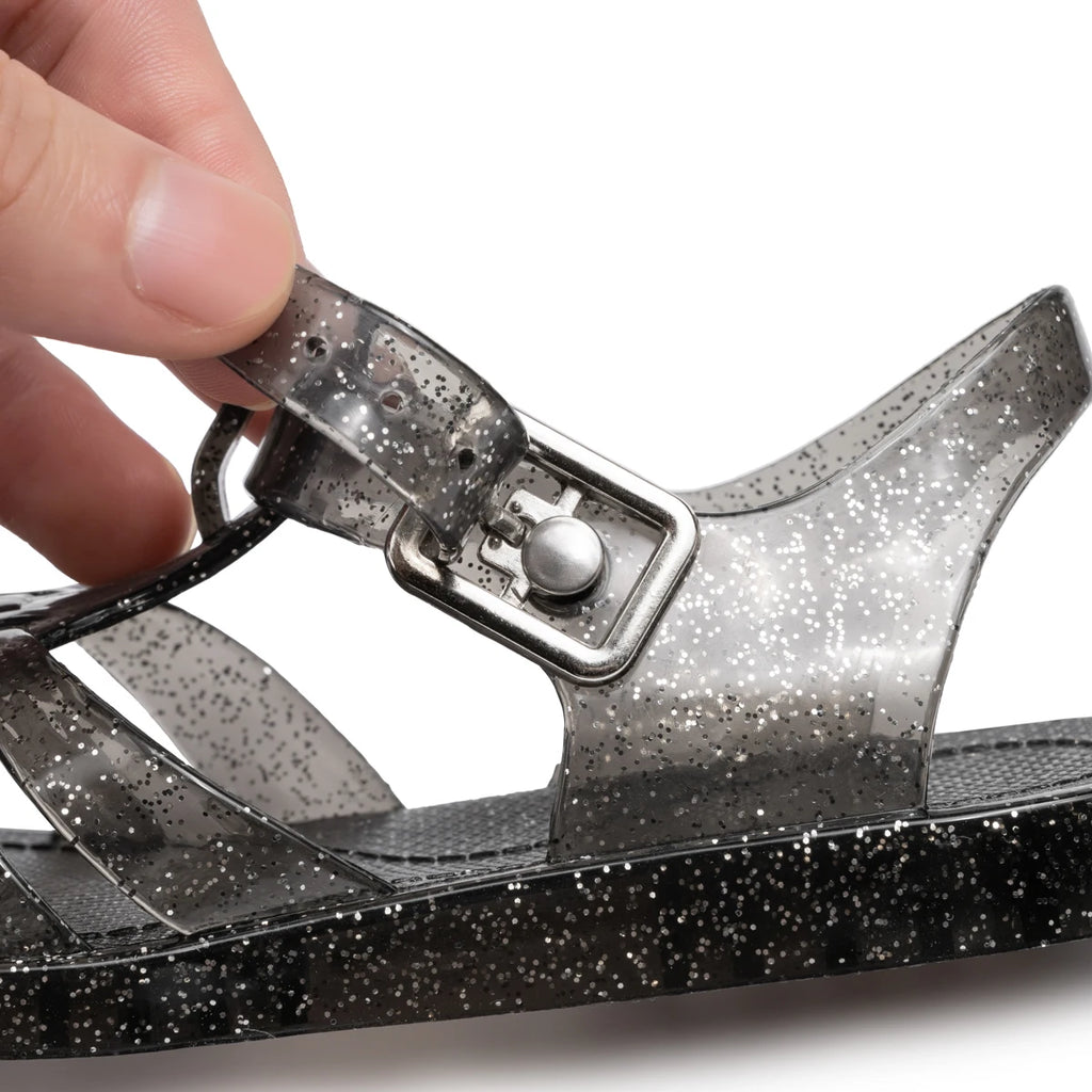Girls Glitter Jelly Sandals