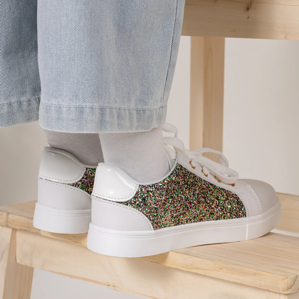 Girls Glitter Sneakers