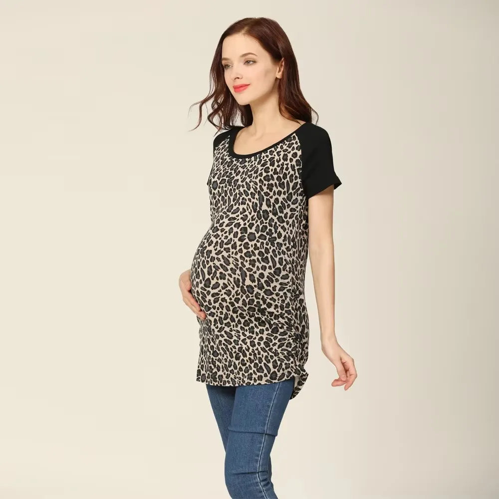 Leopard Maternity Top