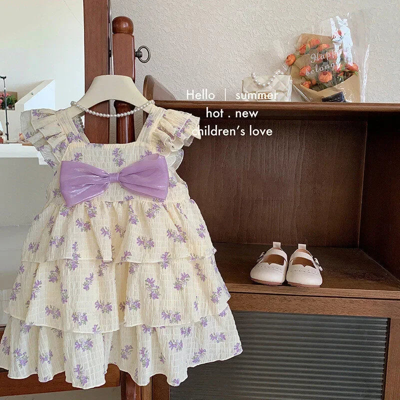 Little Girls Dress With Bow