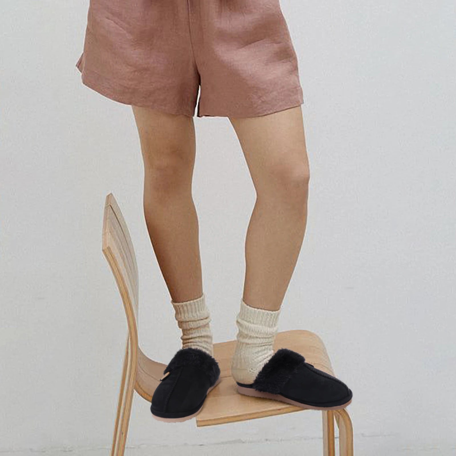 House Slippers with Fur