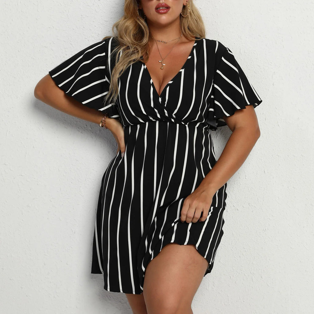 V-Neck Mini Dress