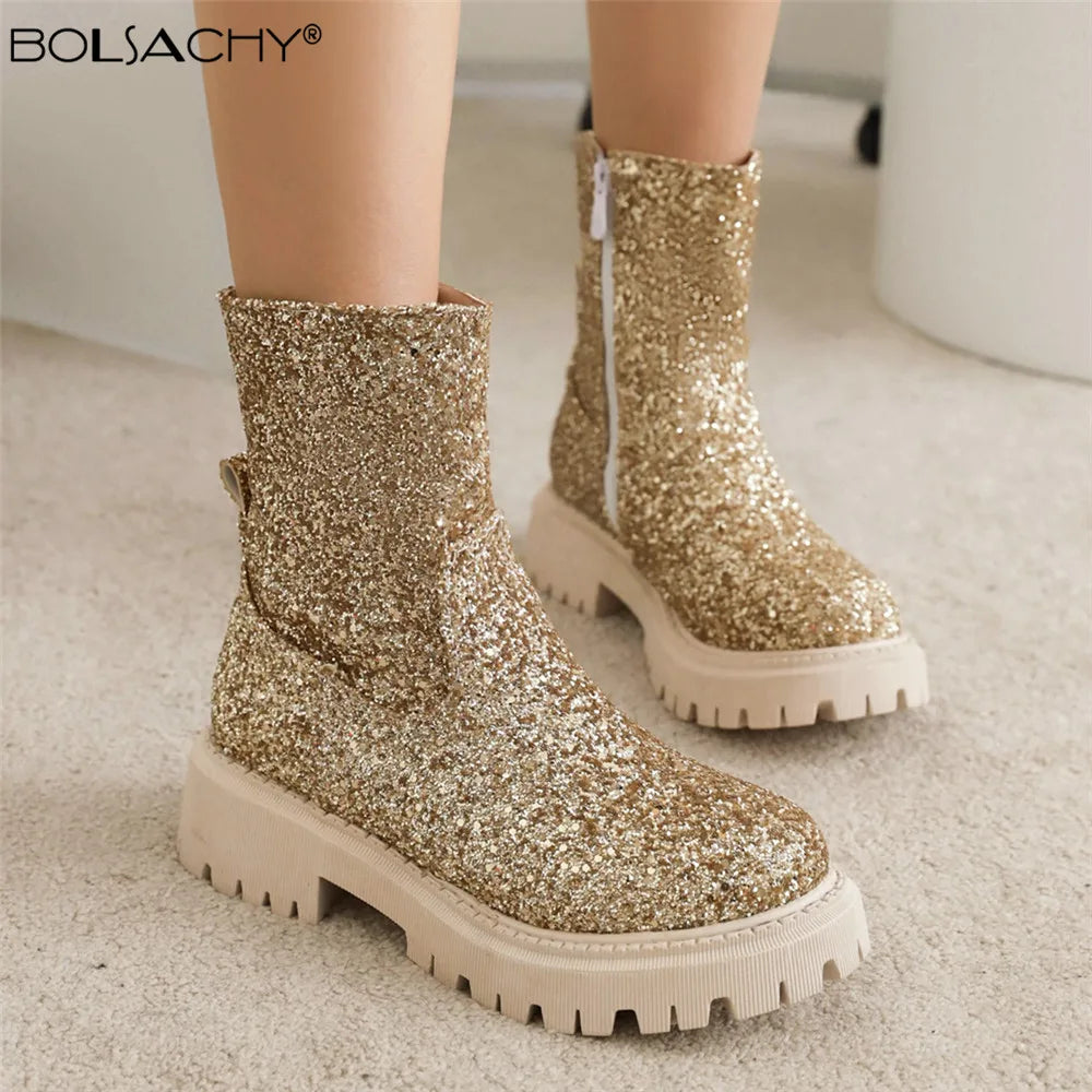 Chelsea Glitter Booties
