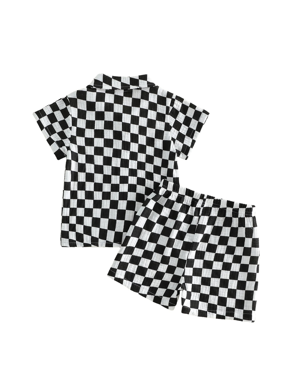 Checkered Collared Set
