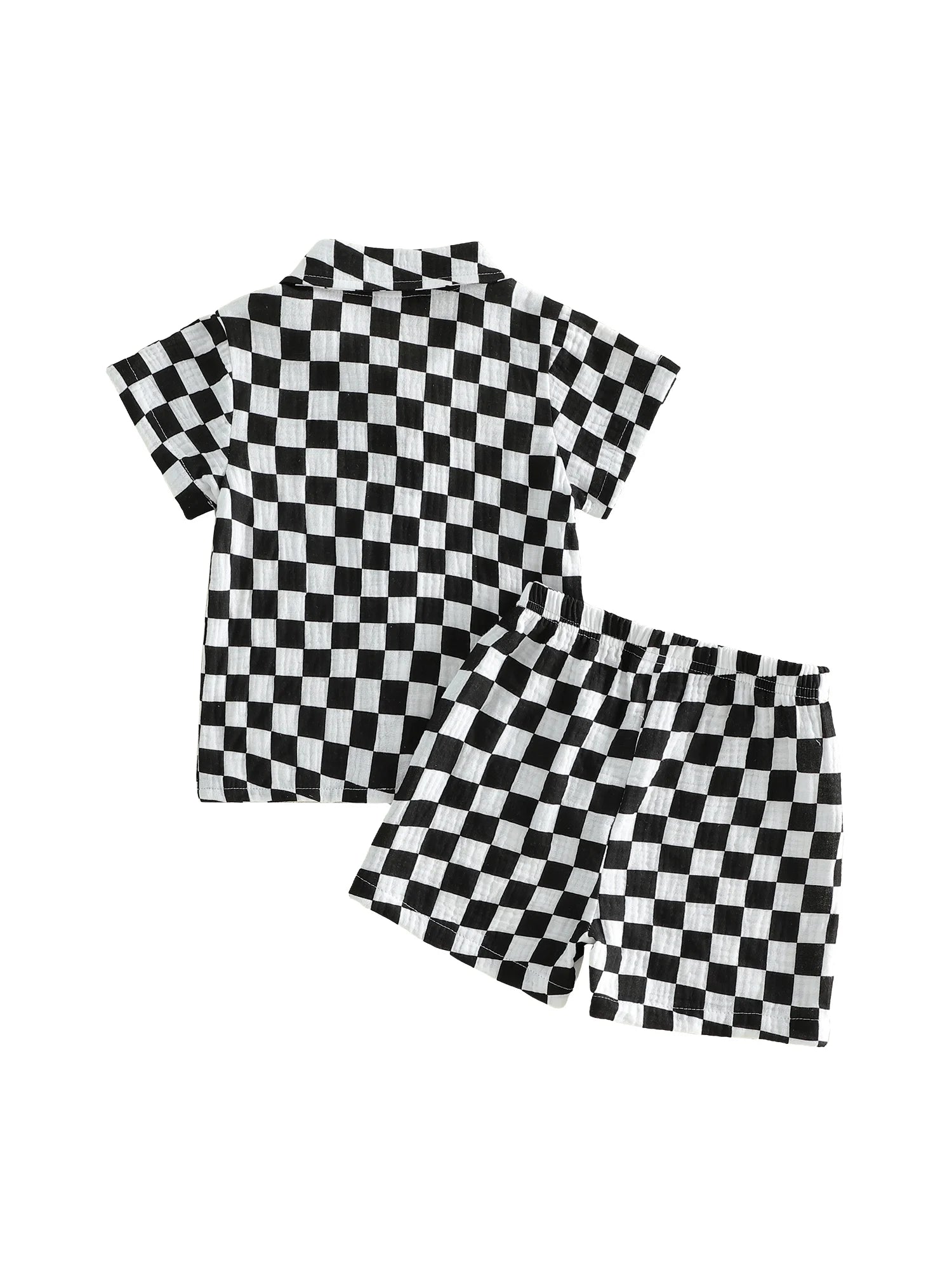 Checkered Collared Set