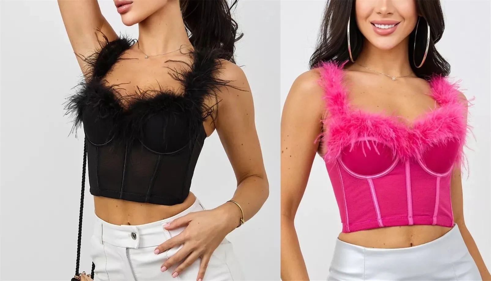 Feathered Bustier