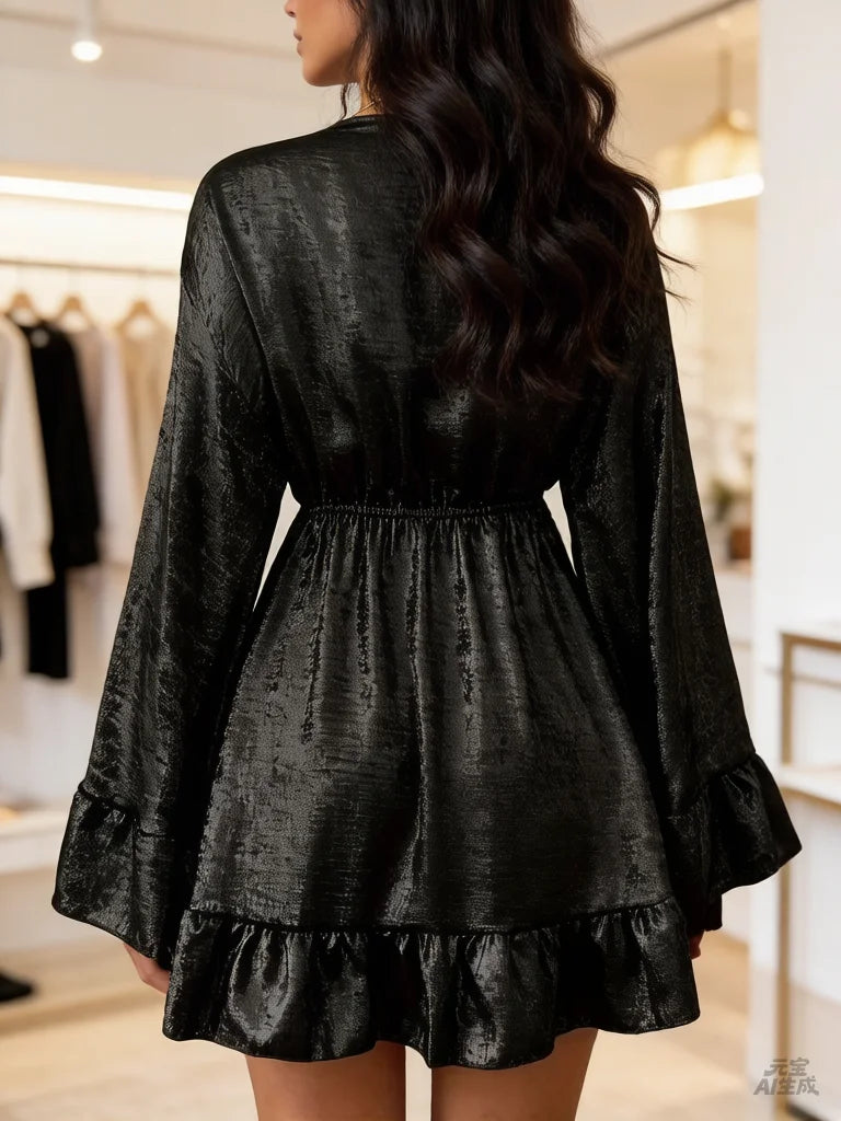 Velvet Babydoll Mini Dress