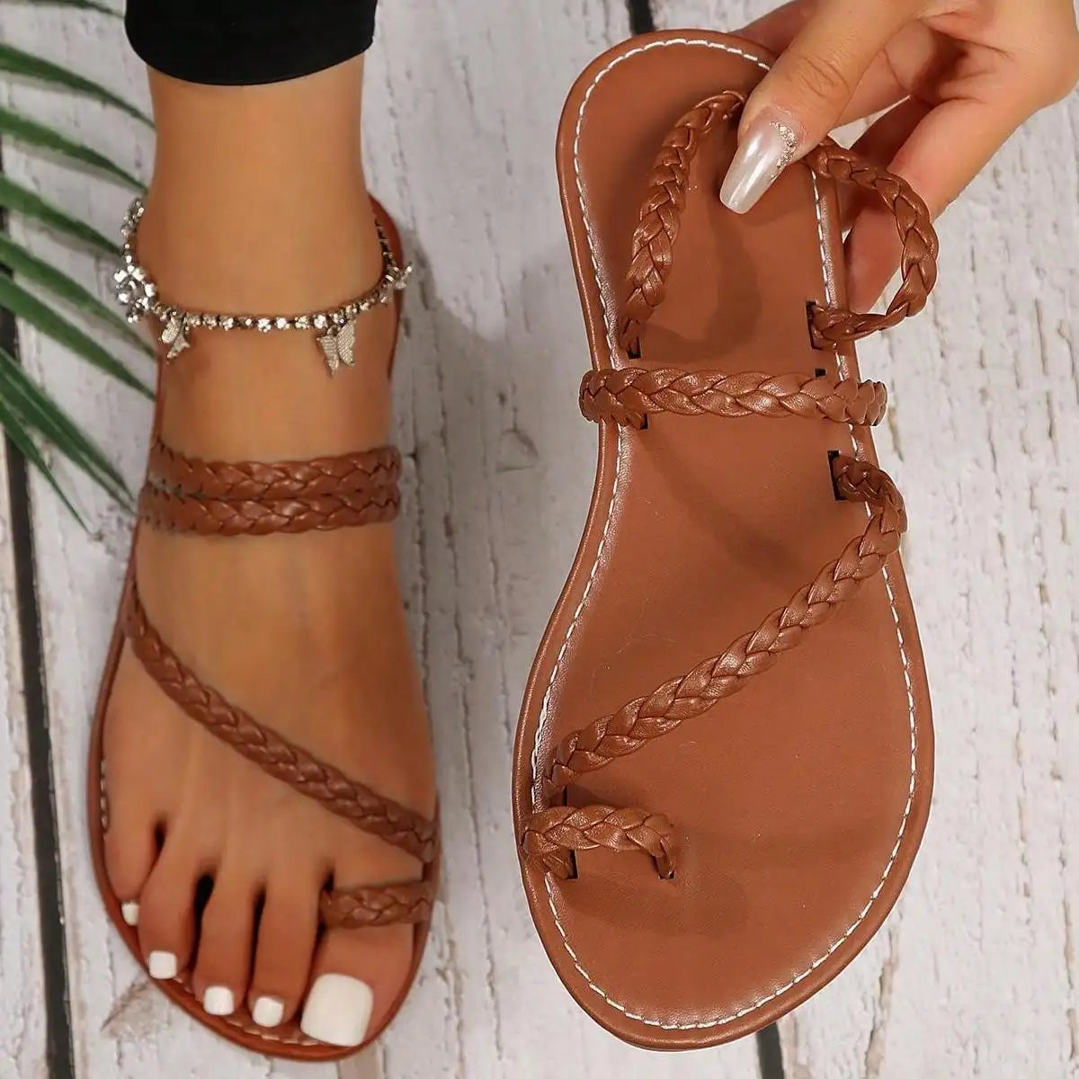 Strappy Slide On Sandals