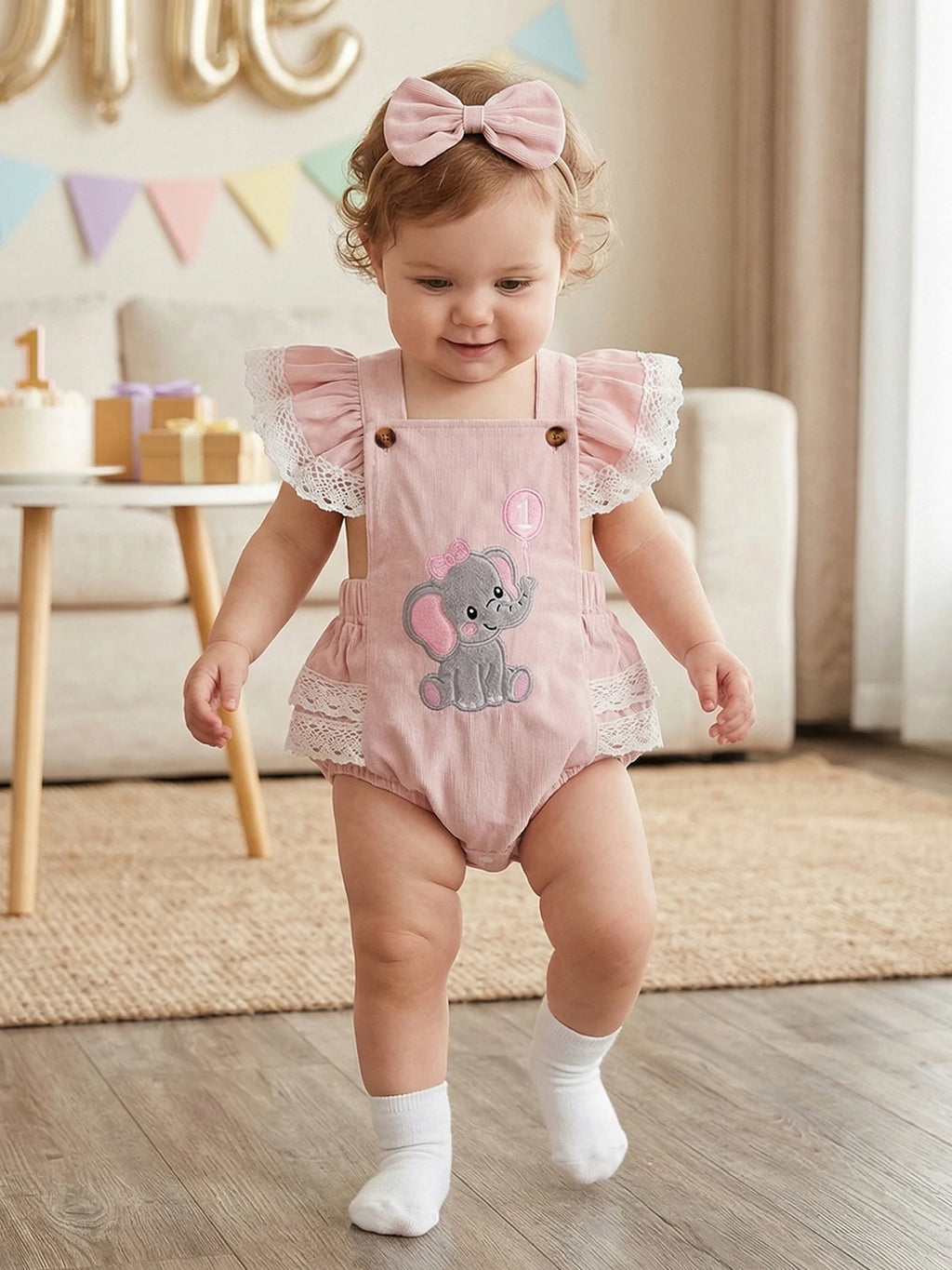 Birthday Romper&Headband