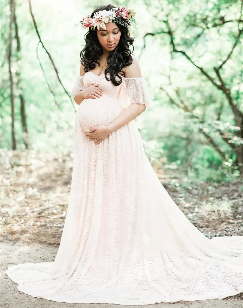 Lace Maternity Gown