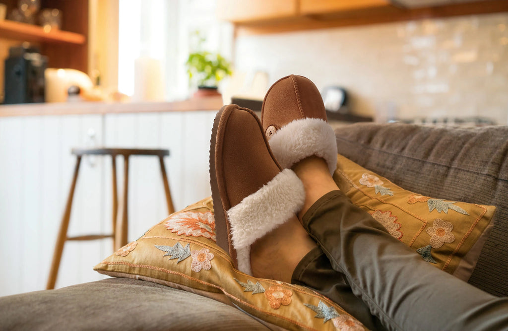 House Slippers with Fur