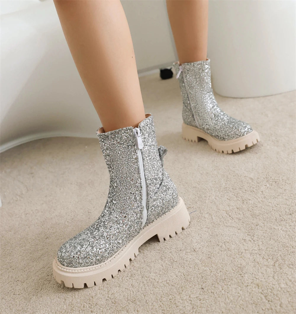 Chelsea Glitter Booties
