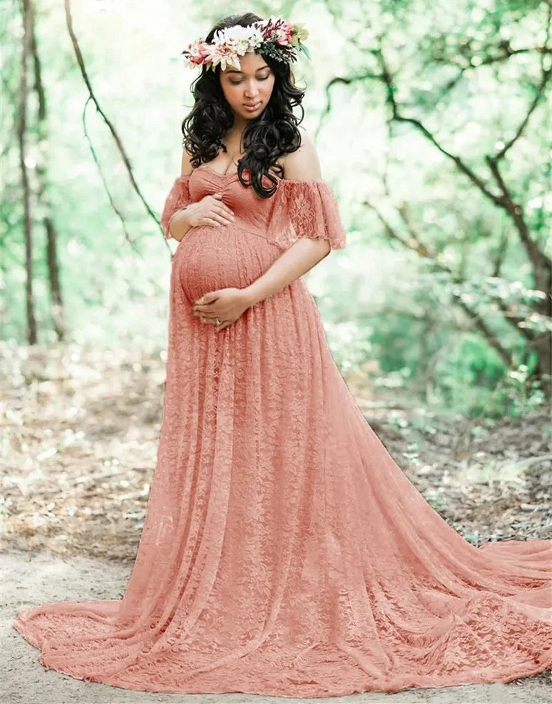 Lace Maternity Gown