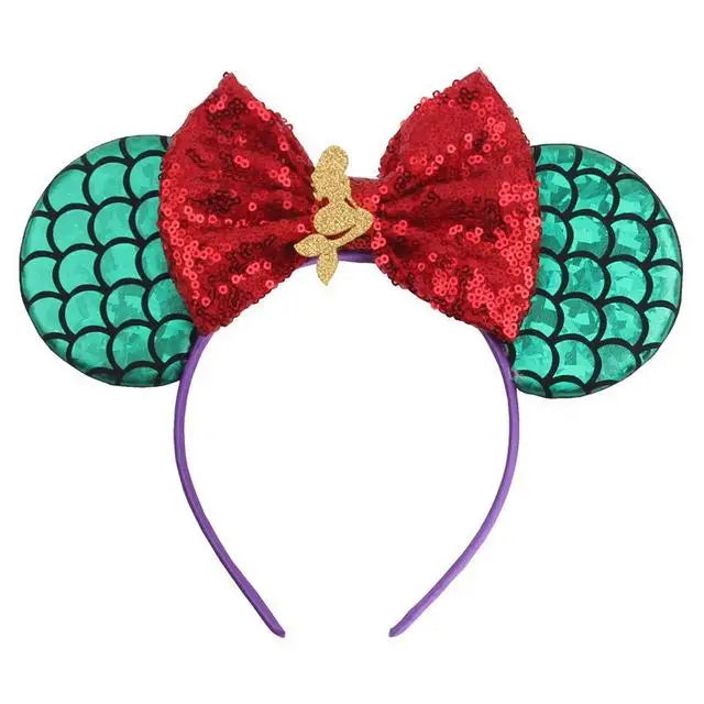 Sequined Character Mouse Ears Headband
