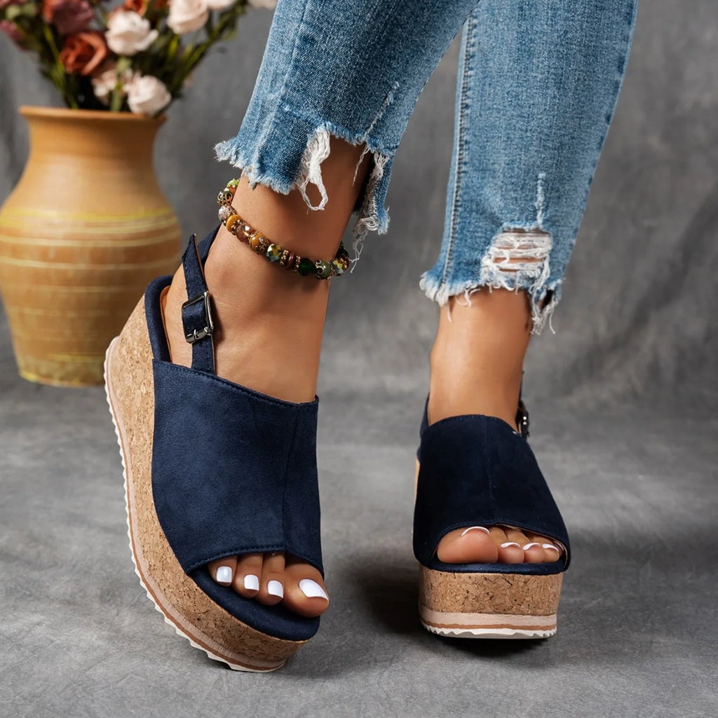 Wedge Peep-Toe Sandals