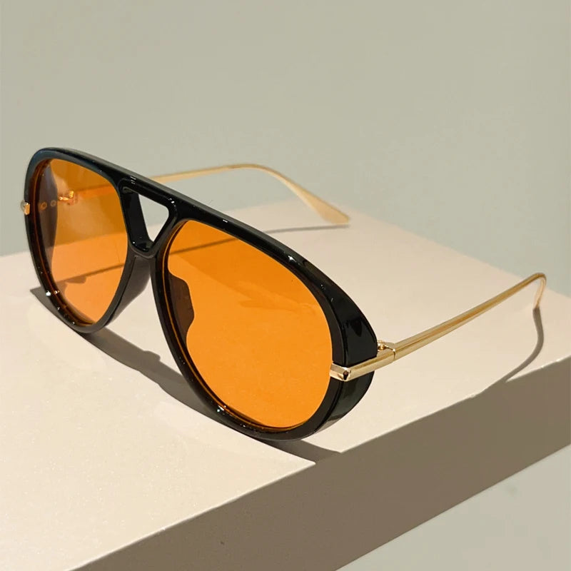 Thick Frame Aviator Sunglasses