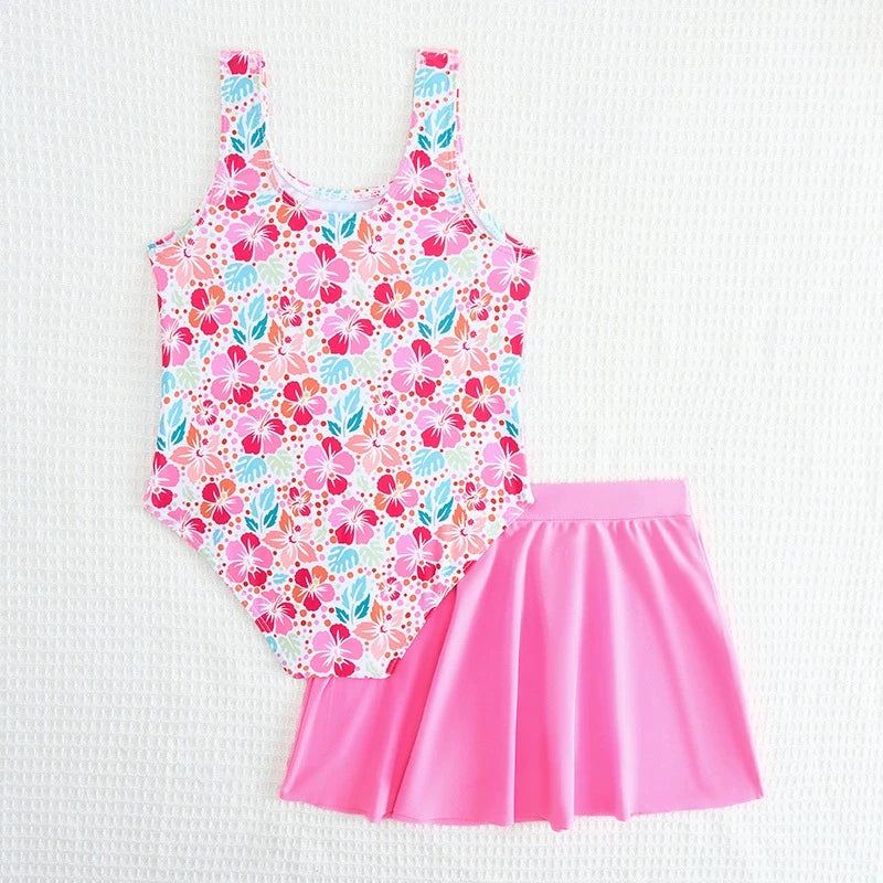 One-Piece Swimsuit with Swim Skirt