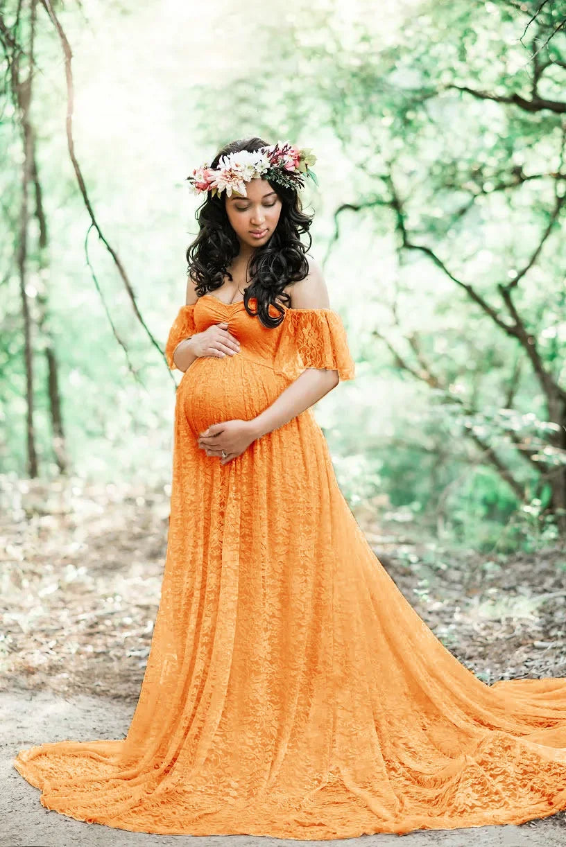 Lace Maternity Gown