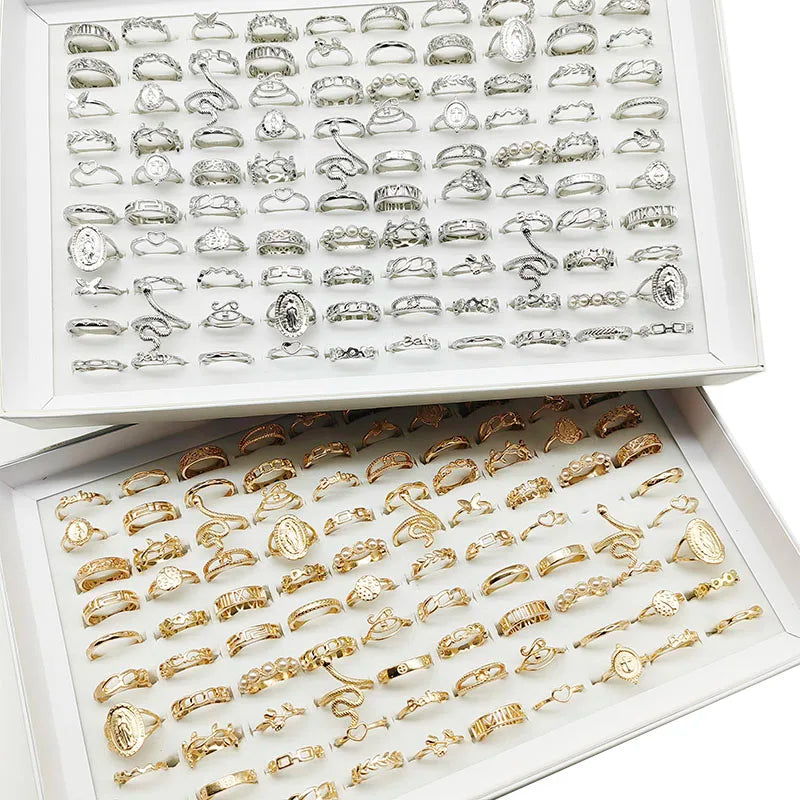 Gold Metal Ring Set(30Pcs)