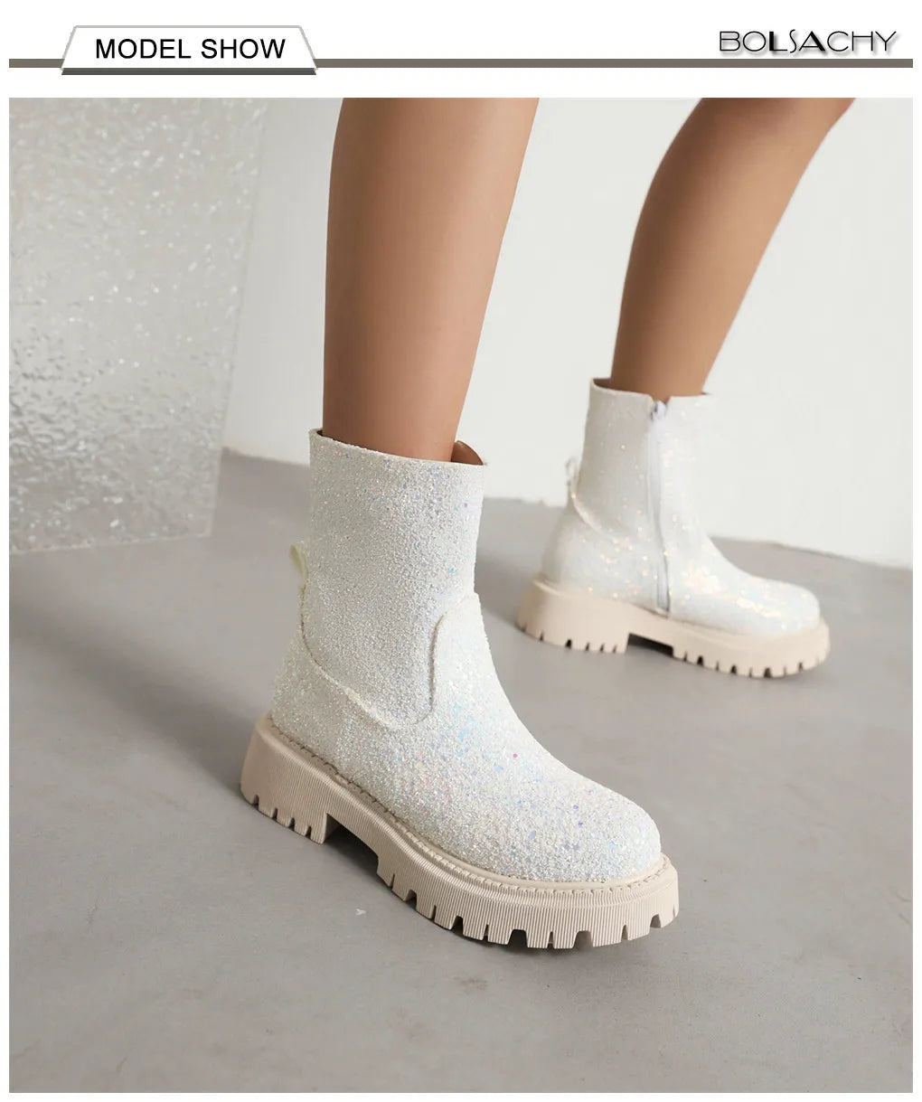 Chelsea Glitter Booties