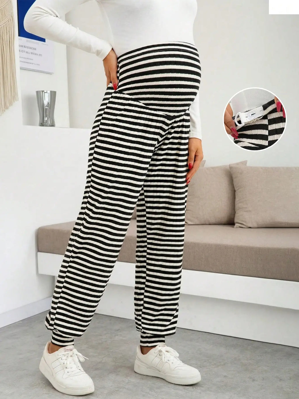 Maternity Striped Lounge Pants