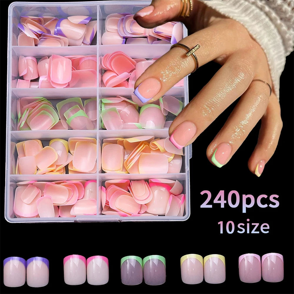 French Tip False Nails(120Pcs/240Pcs)