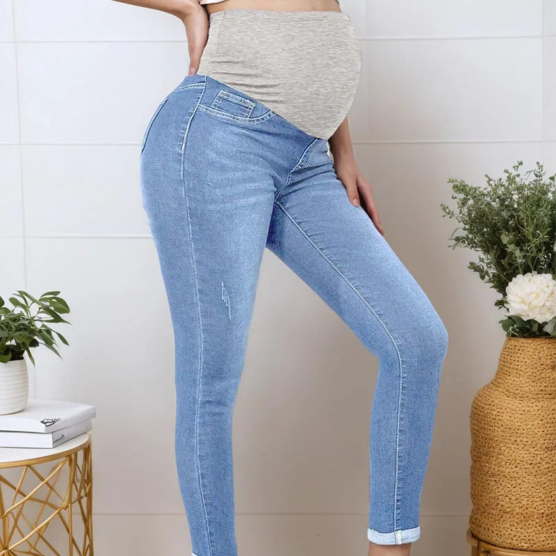 Ankle Length Maternity Jeans