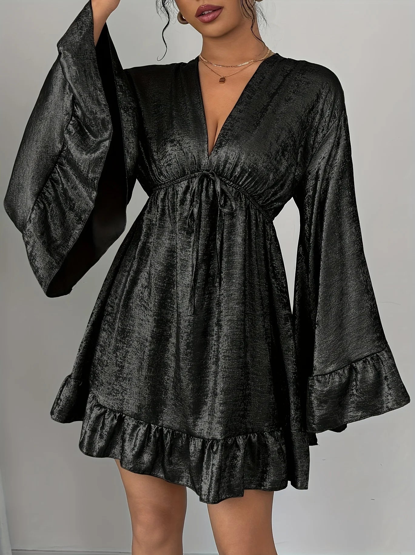 Velvet Babydoll Mini Dress