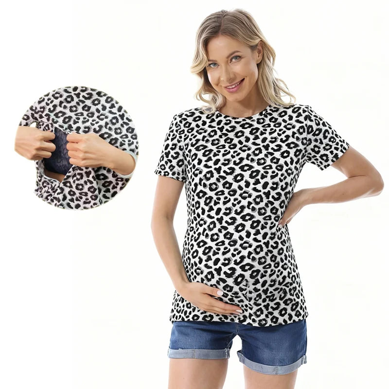 Leopard Maternity/Nursing Top