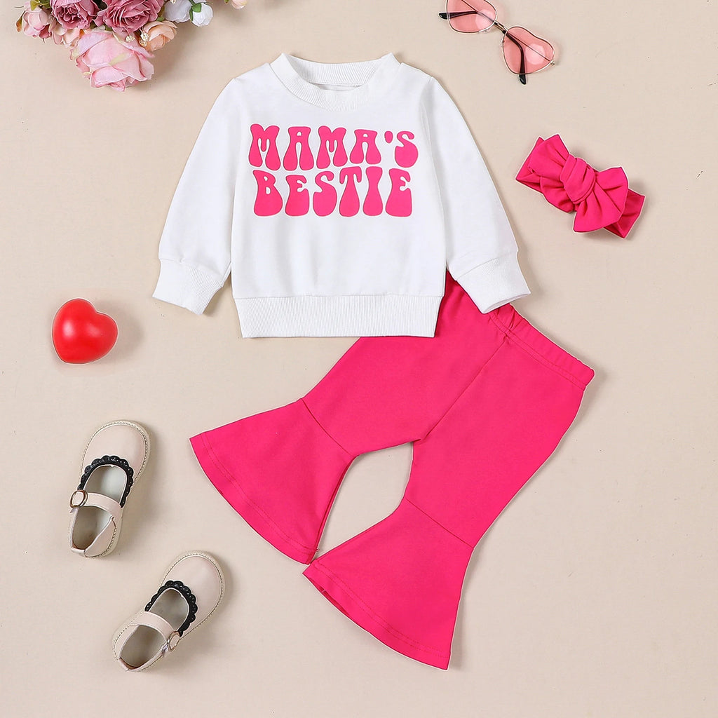 Mama Sweatshirt/Mama's Bestie Set with Headband