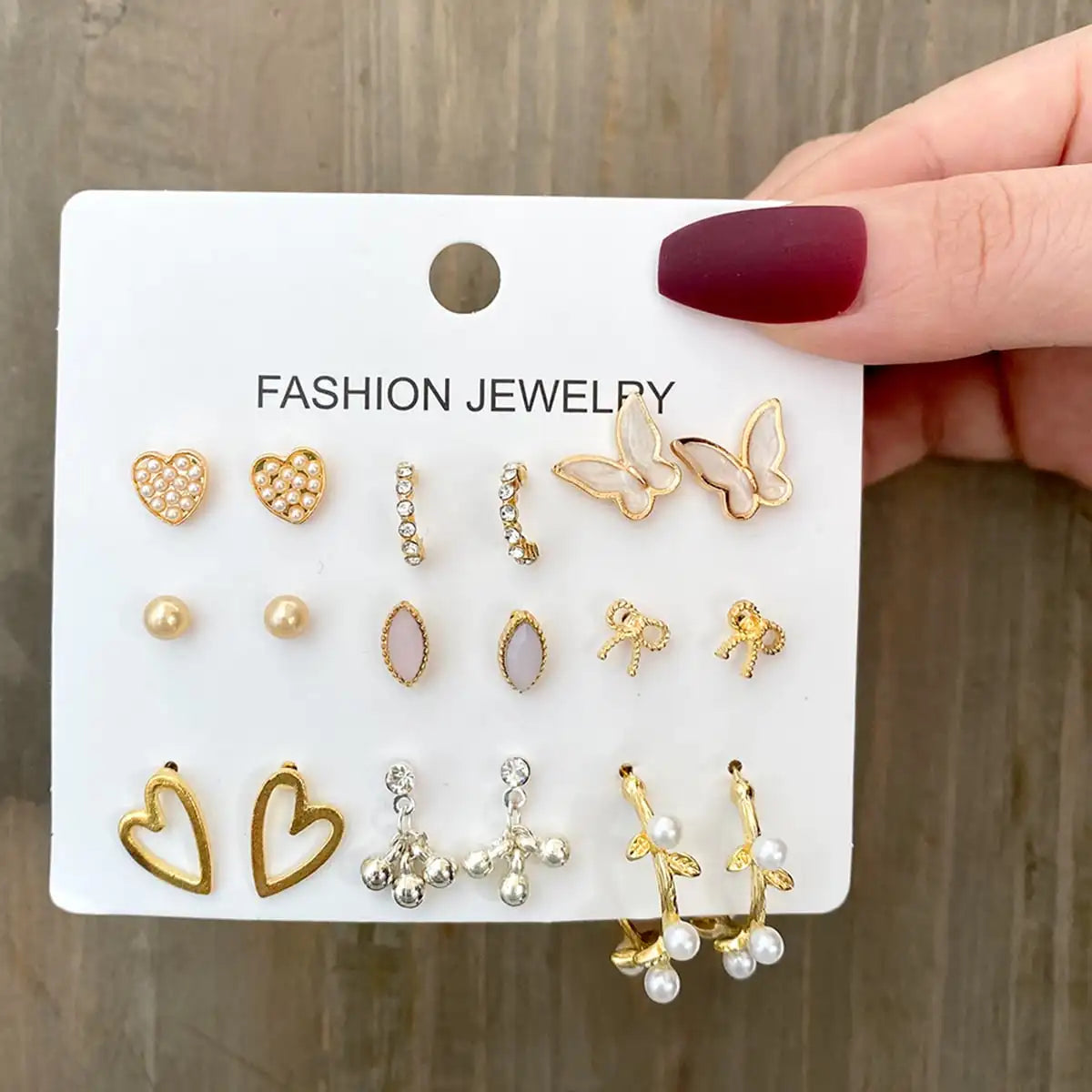 Gold Earrings Set(40Pcs)