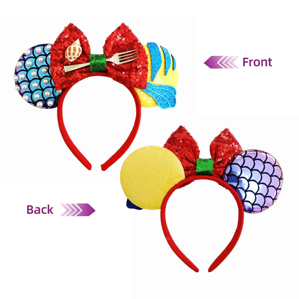 Sequined Character Mouse Ears Headband