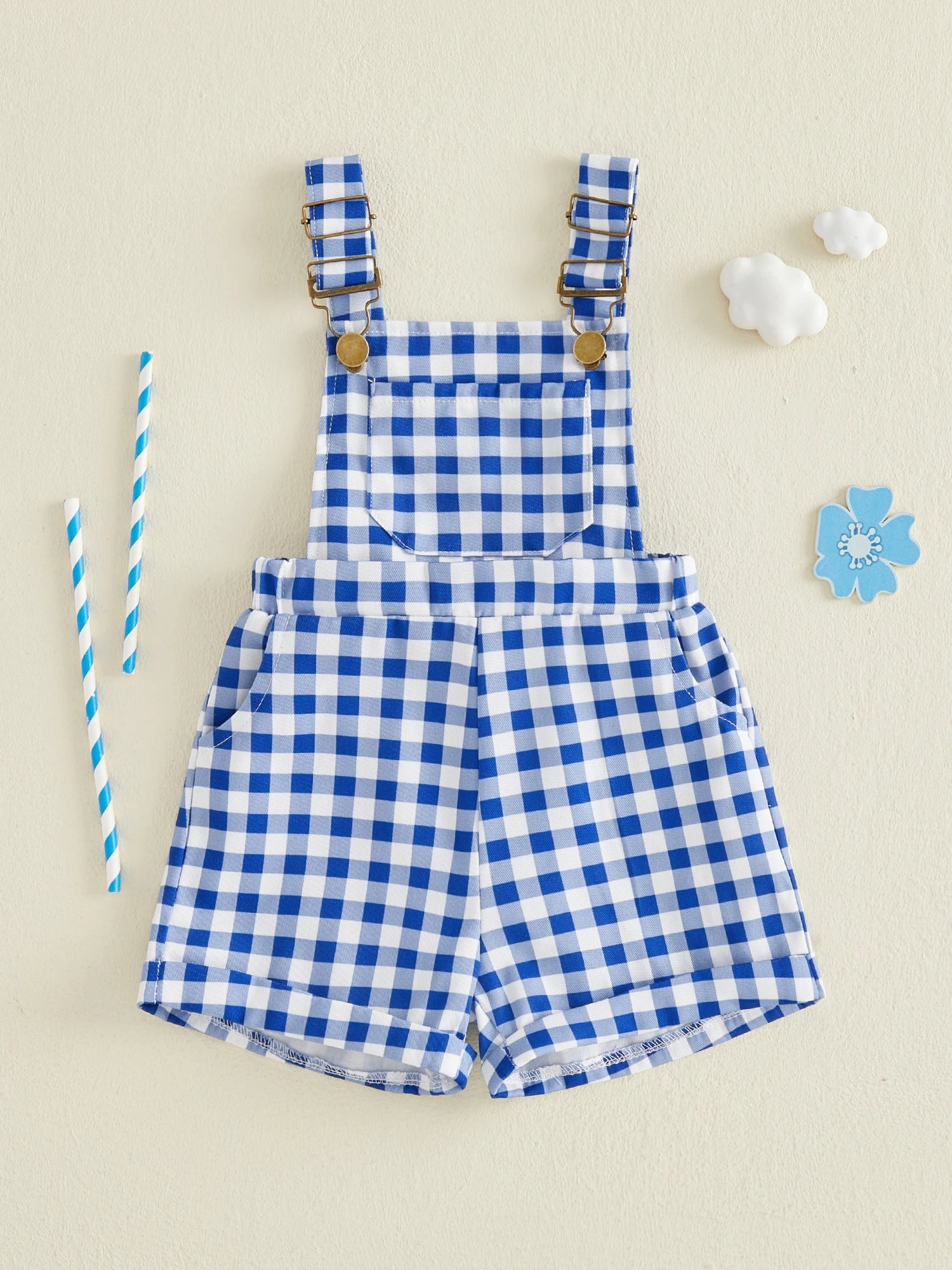 Plaid Overalls