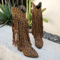 Leopard Tassel Boots