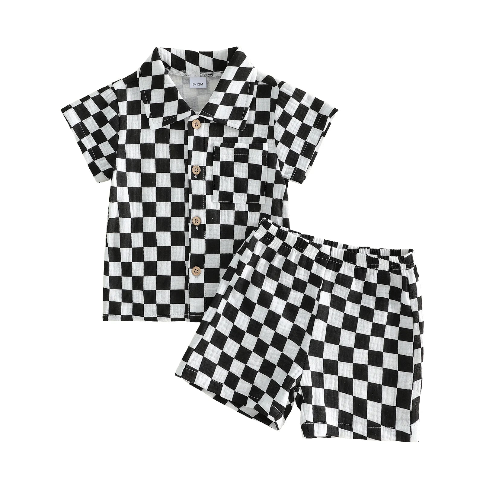 Checkered Collared Set