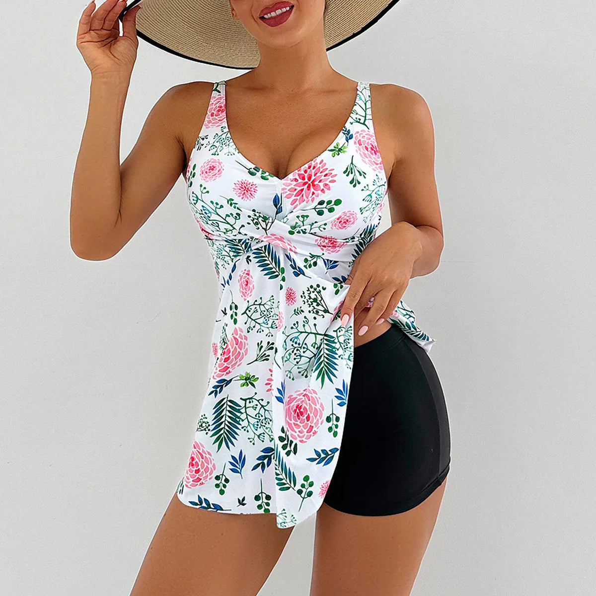 Tankini & High Waist Swim Shorts
