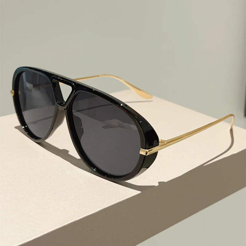 Thick Frame Aviator Sunglasses
