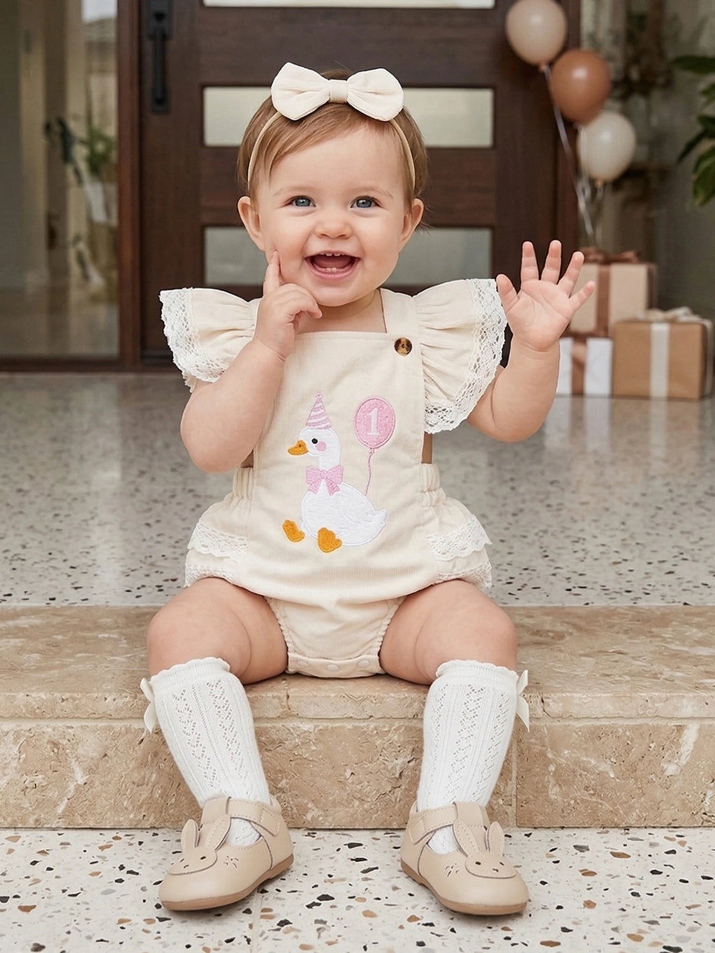 Birthday Romper&Headband