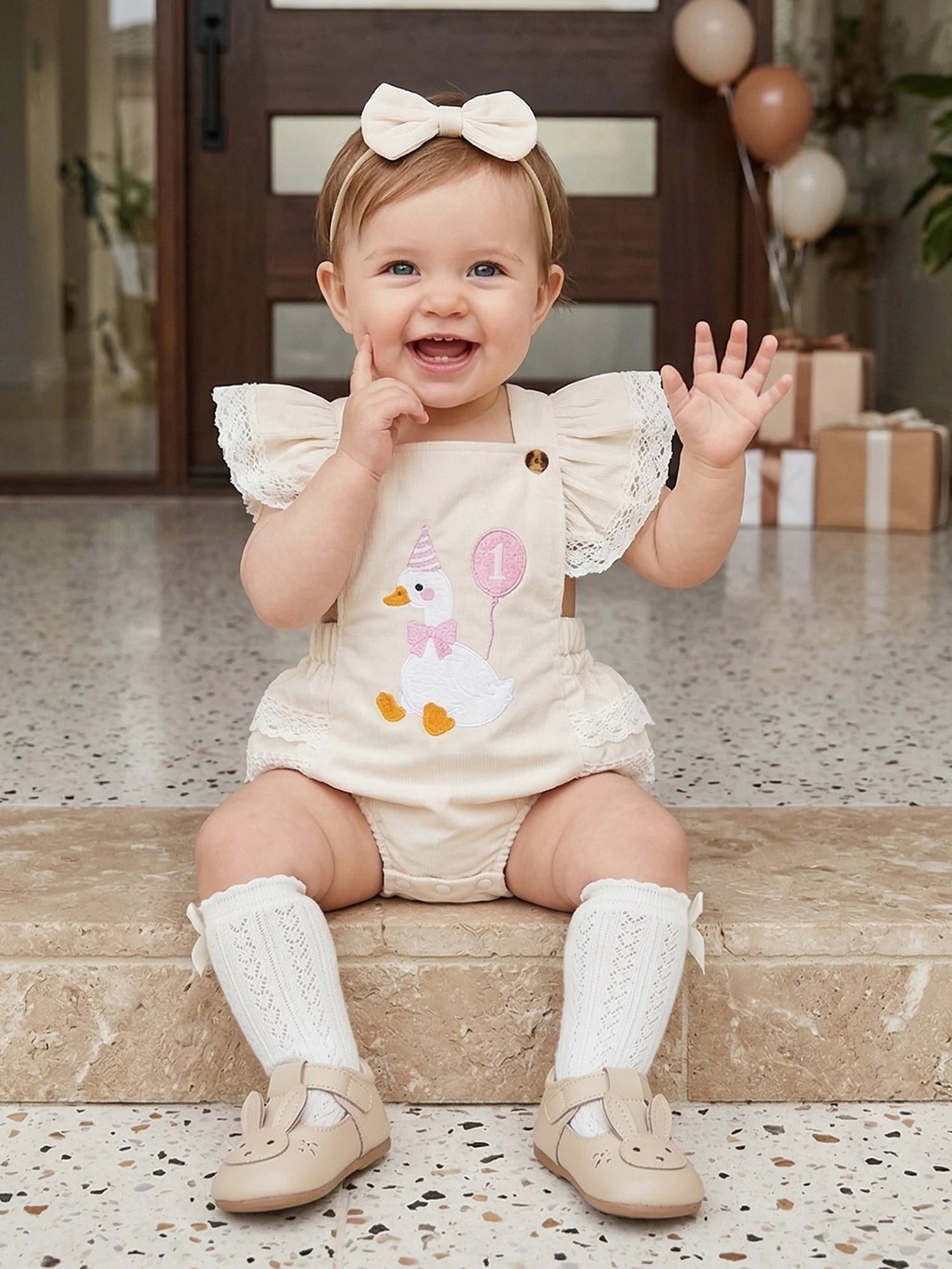Birthday Romper&Headband