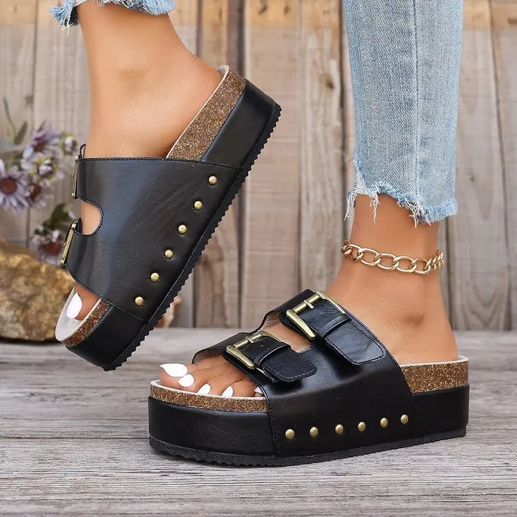 Platform Leather Sandals