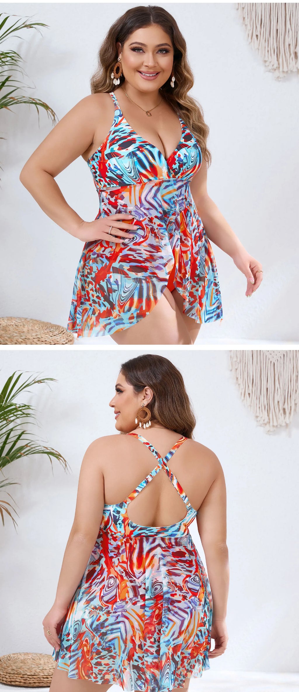 Swim Dress with Slit